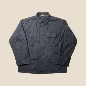 Vintage Propper Combat Jacket Mens XL Regular Military BDU Navy Button Utility